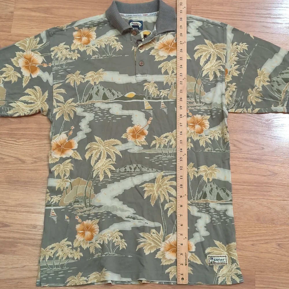 Tommy Bahamas Hawaiian Polo Shirt Size Small S - Picture 3 of 6